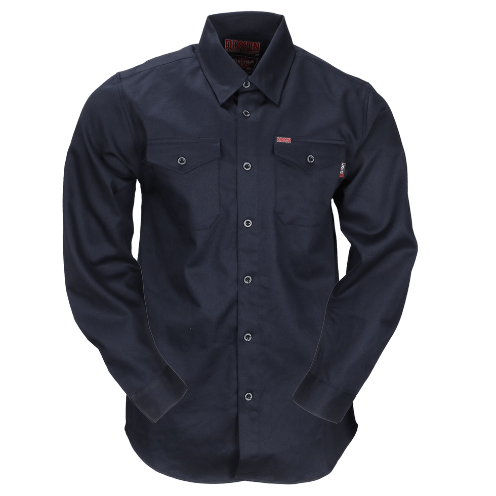DIXXON MENS WORKFORCE FR LONGSLEEVE SHIRT - NAVY