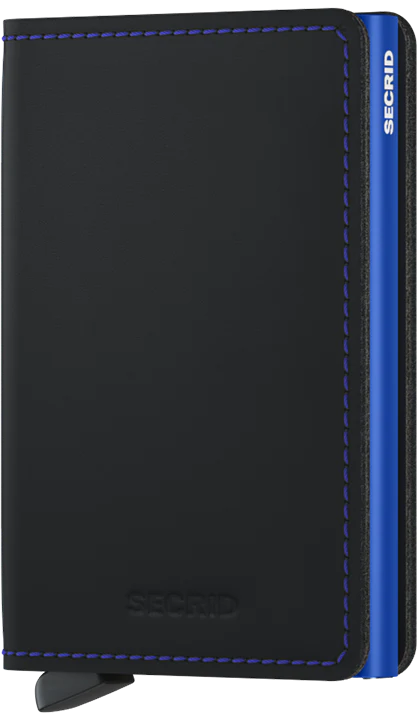 SECRID SLIM WALLET MATTE - BLACK & BLUE