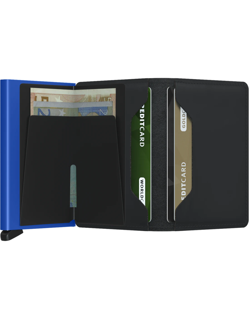 SECRID SLIM WALLET MATTE (BLACK & BLUE)