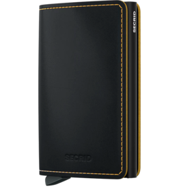 SECRID SLIM WALLET MATTE - BLACK & OCHRE