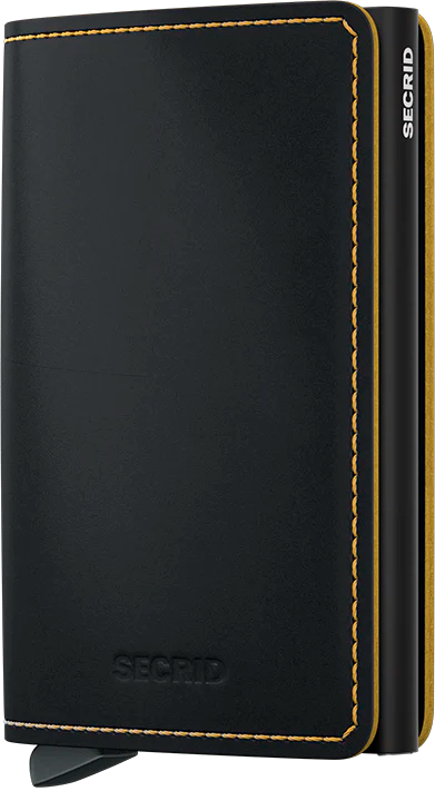 SECRID SLIM WALLET MATTE - BLACK & OCHRE