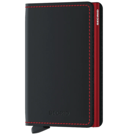 SECRID SLIM WALLET MATTE - BLACK & RED