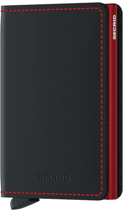 SECRID SLIM WALLET MATTE - BLACK & RED