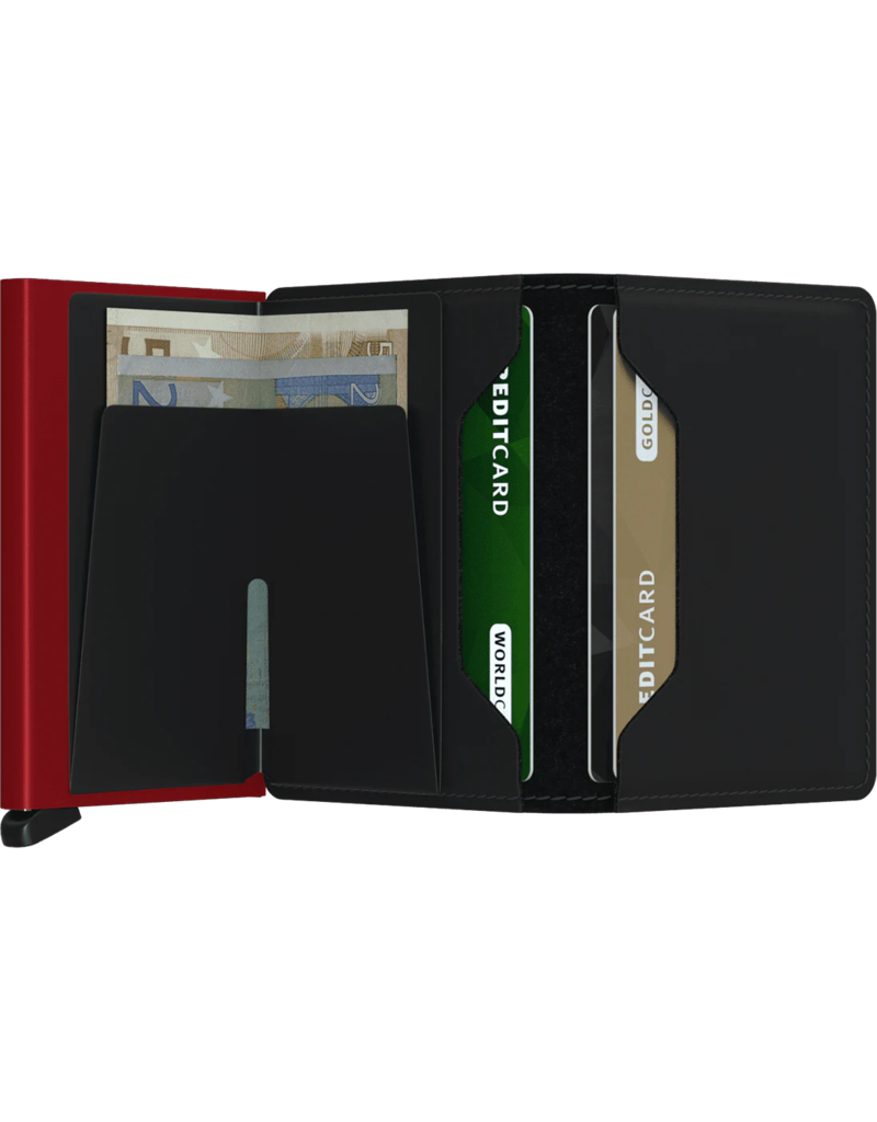 SECRID SLIM WALLET MATTE (BLACK & RED)