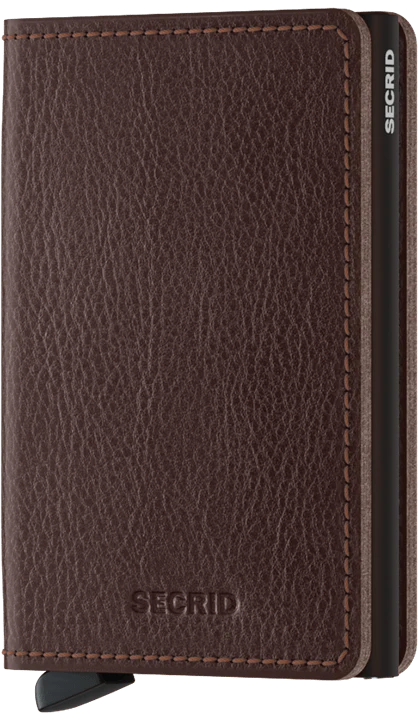 SECRID SLIM WALLET VEG TANNED LEATHER - ESPRESSO/BROWN