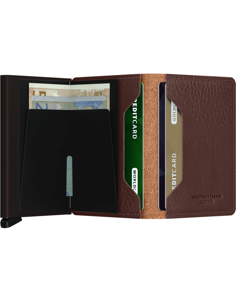 SECRID SLIM WALLET VEG TANNED LEATHER (ESPRESSO/BROWN)