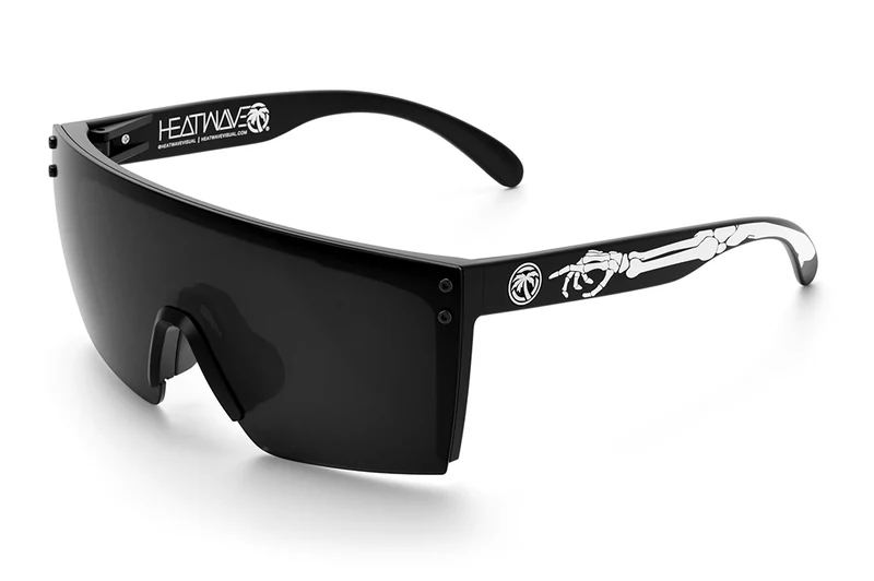 HEAT WAVE VISUAL LAZER FACE Z87 - BLACK-BLACK/BONES POLARIZED