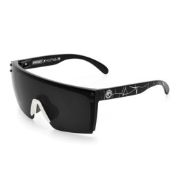 HEAT WAVE VISUAL LAZER FACE Z87 - BLACK-BLACK/SHREDDY CRACK WHITE POLARIZED