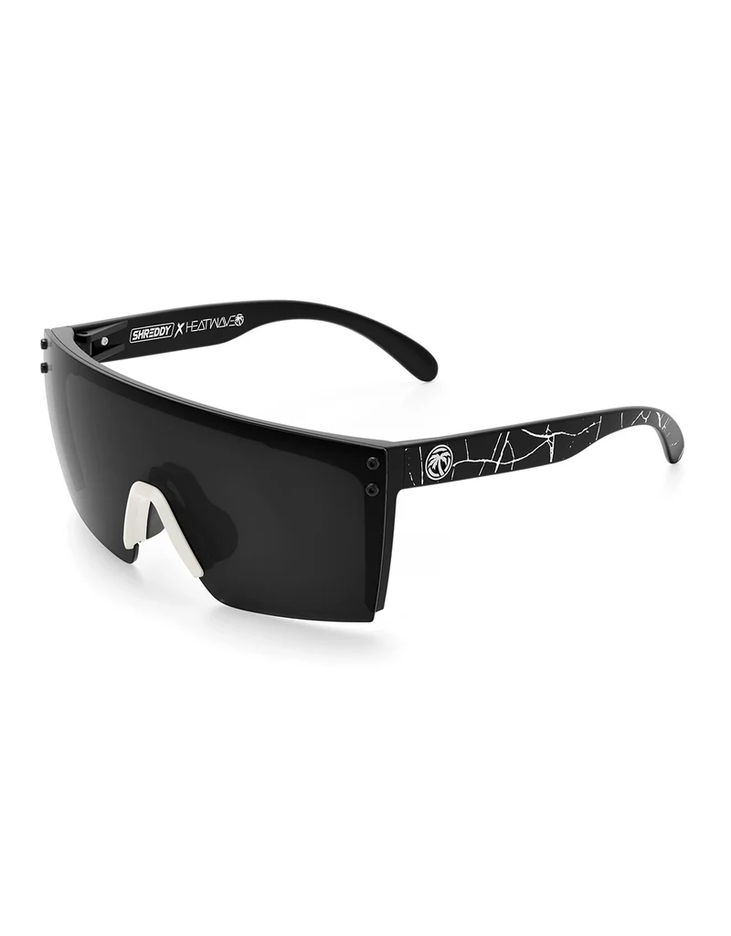 HEAT WAVE VISUAL LAZER FACE Z87 (BLACK-BLACK/SHREDDY CRACK WHITE POLARIZED)