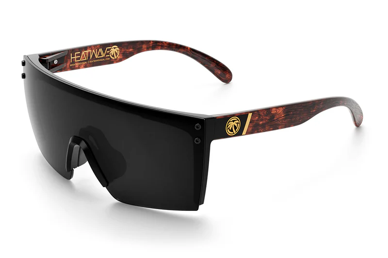 HEAT WAVE VISUAL LAZER FACE Z87 - BLACK-BLACK/WOODGRAIN POLARIZED