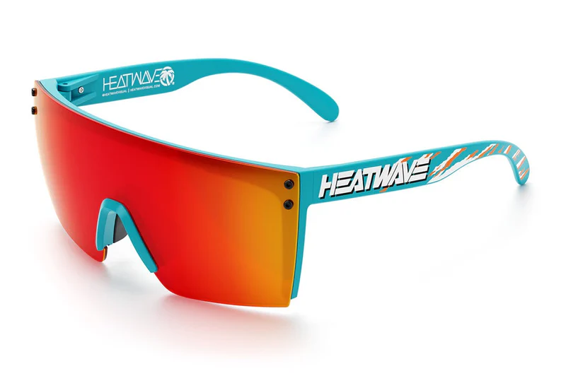 HEAT WAVE VISUAL LAZER FACE Z87 - TEAL-SUNBLAST/BOLT SMOKER POLARIZED