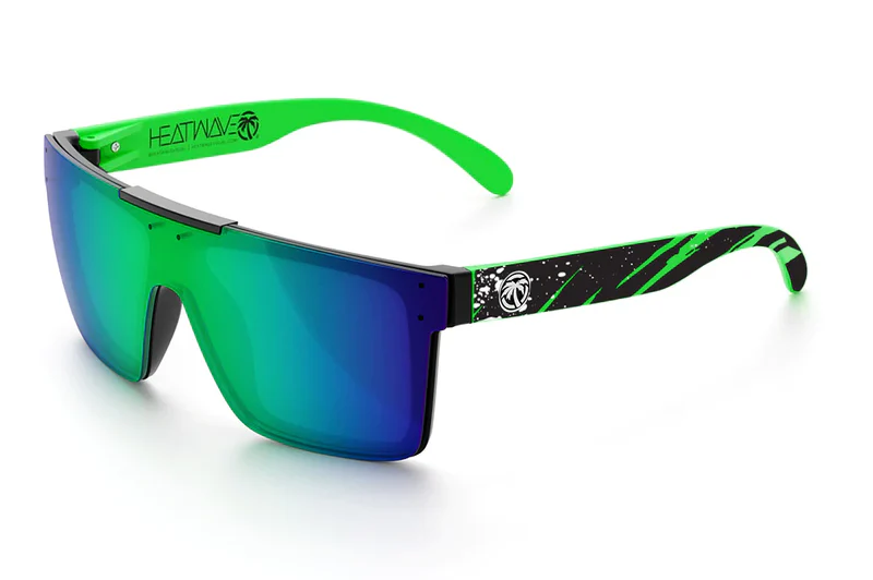 HEAT WAVE VISUAL QUATRO - BLACK-PIFF/AEROSOL GREEN POLARIZED