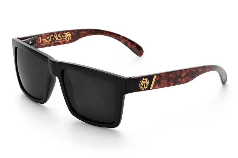 HEAT WAVE VISUAL VISE - BLACK-BLACK/WOODGRAIN POLARIZED