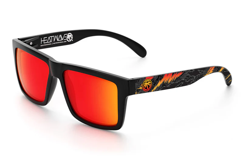 HEAT WAVE VISUAL VISE - BLACK-SUNBLAST/HIGH VOLTAGE POLARIZED