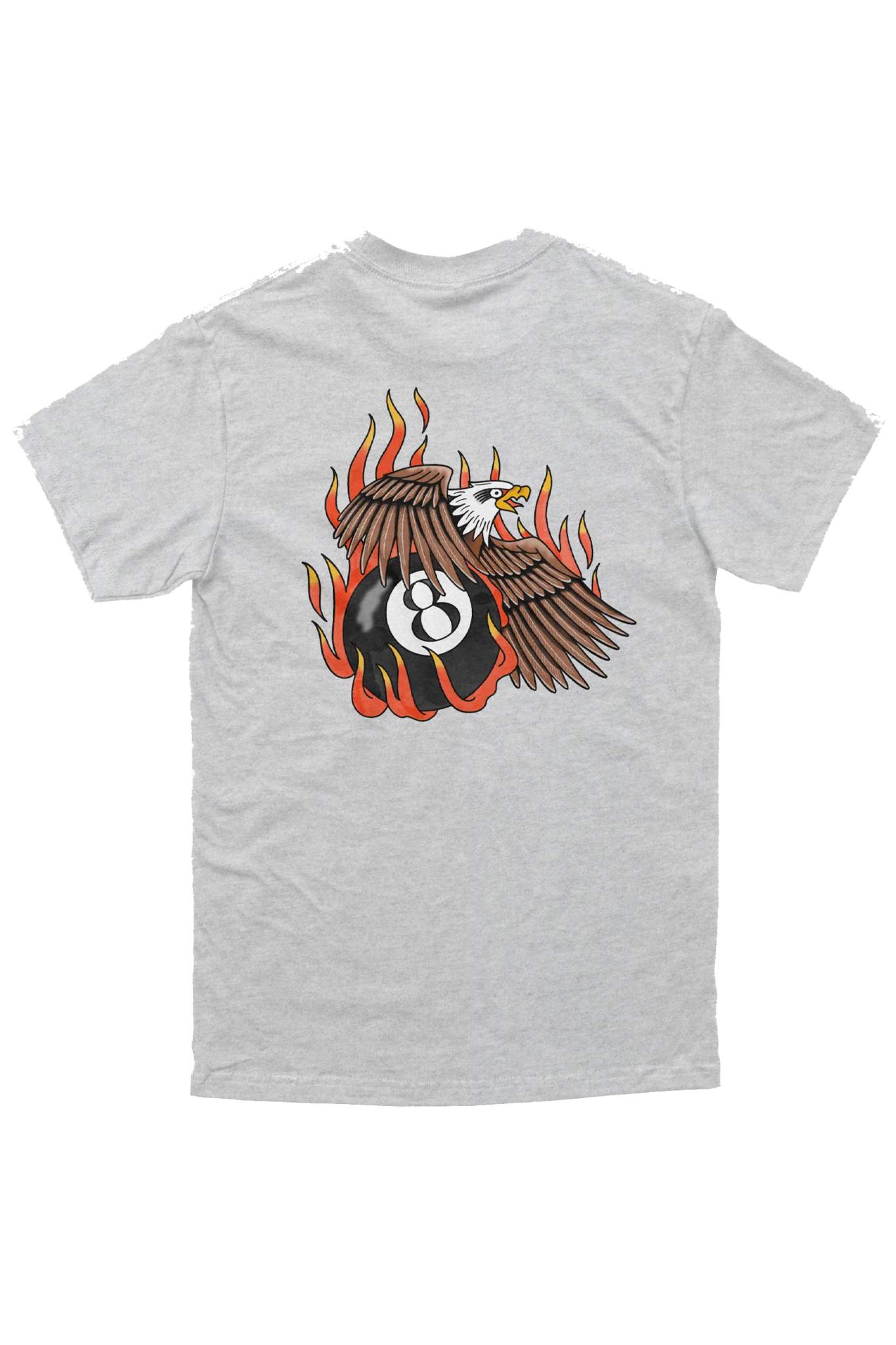 INDESTRUCTIBLE EIGHT BALL TEE - HEATHER GREY