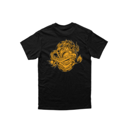 INDESTRUCTIBLE LEAF AND DRAGON TEE - BLACK