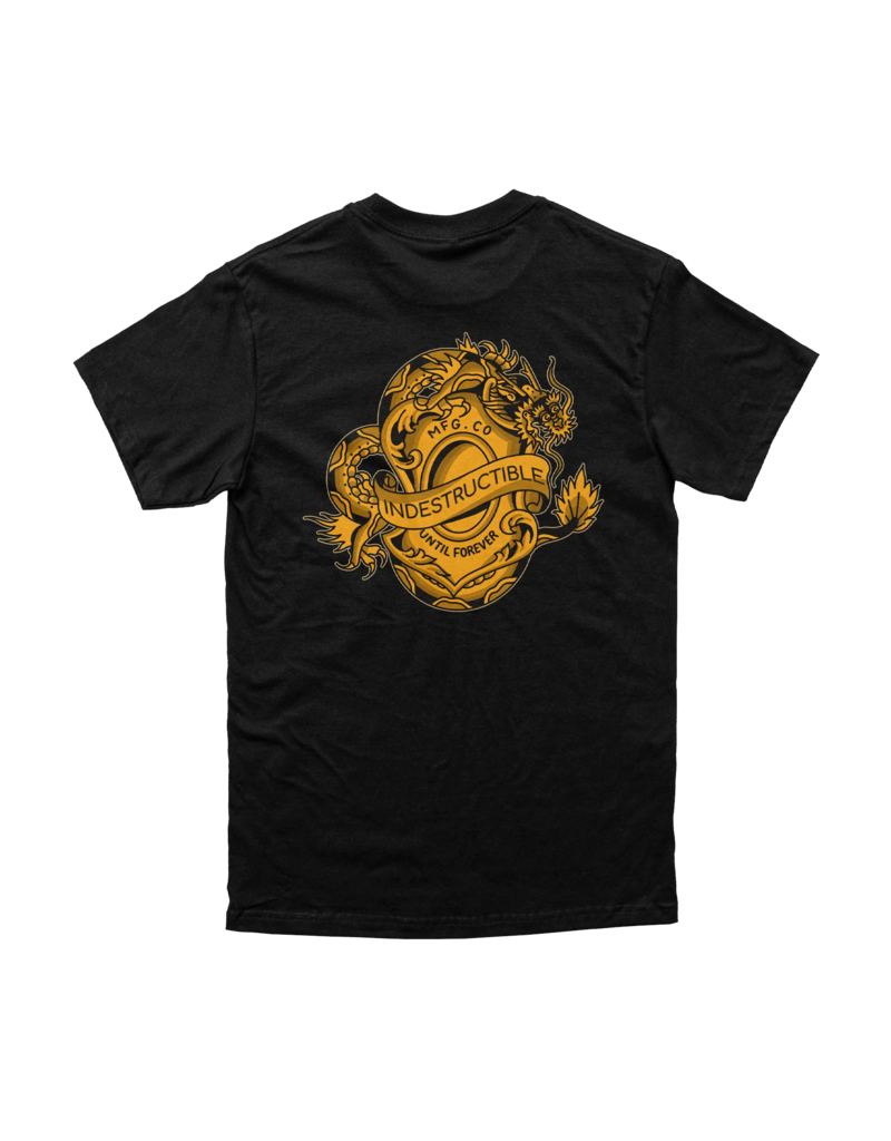 INDESTRUCTIBLE LEAF AND DRAGON TEE (BLACK)