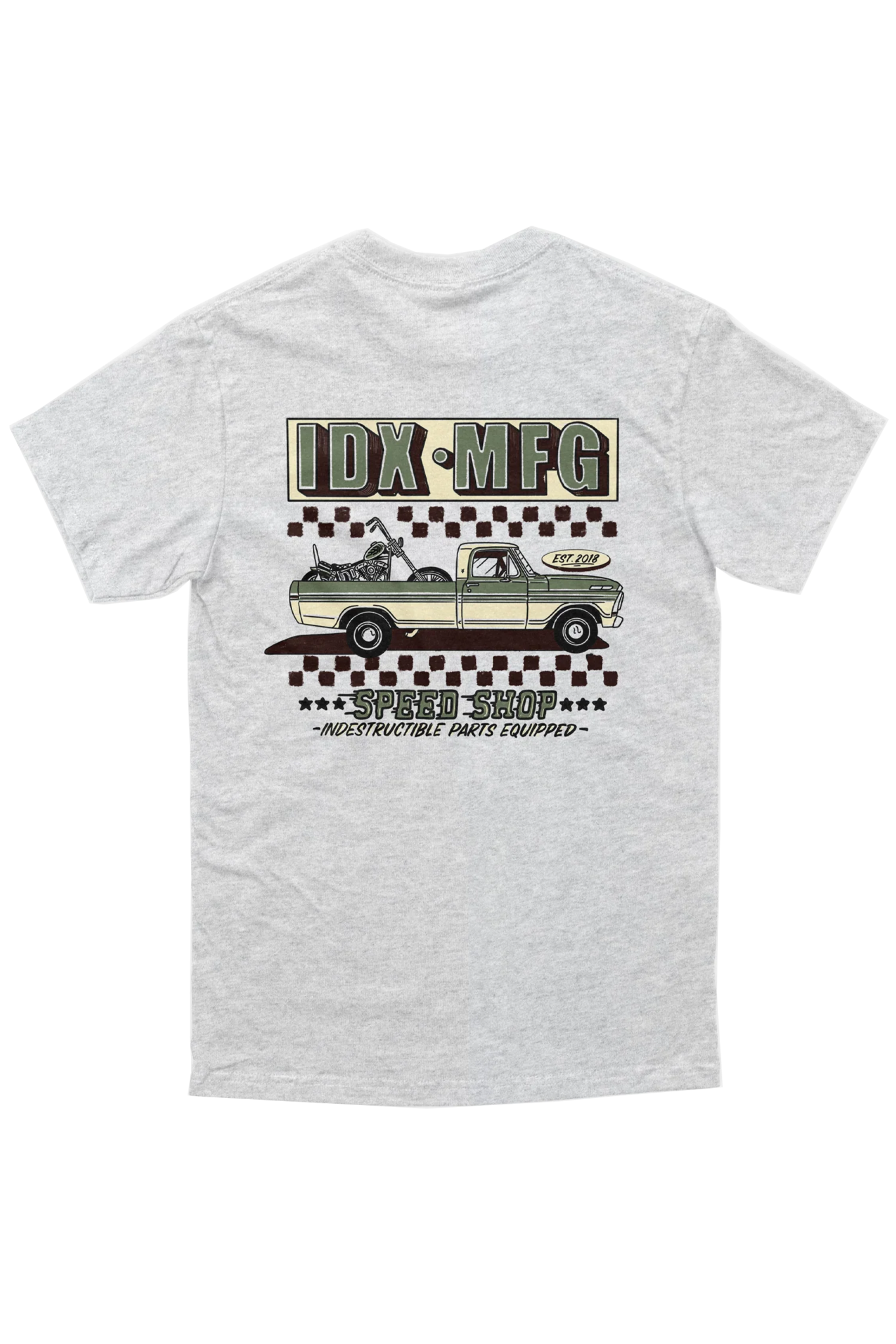 INDESTRUCTIBLE SPEED SHOP TEE - HEATHER GREY