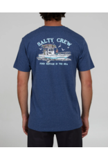 SALTY CREW FISH ON CLASSIC S/S TEE (NAVY HEATHER)