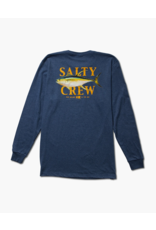 SALTY CREW YELLOWFIN L/S TEE (NAVY HEATHER)