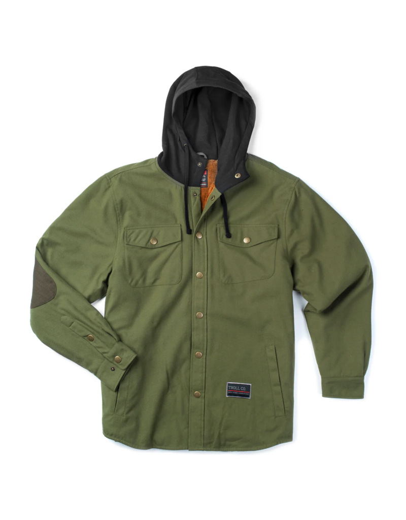 Troll Co. Solid State Flannel Jacket Olive Black Foundry YYC