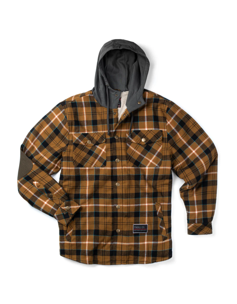 TROLL CO. WRENCHED FLANNEL JACKET (EARTH/CREAM)
