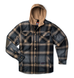 TROLL CO. CROSSTOWN FLANNEL JACKET - BLACK/TOBACCO