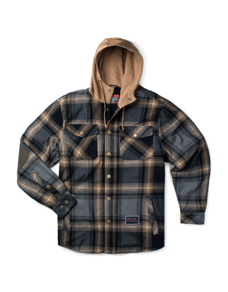 TROLL CO. CROSSTOWN FLANNEL JACKET (BLACK/TOBACCO)
