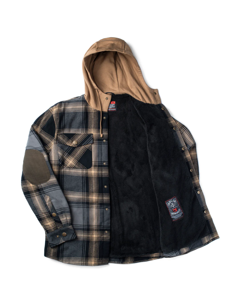 TROLL CO. CROSSTOWN FLANNEL JACKET (BLACK/TOBACCO)