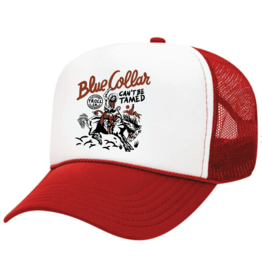 TROLL CO. CANT BE TAMED FOAM TRUCKER HAT - RED WHITE RED
