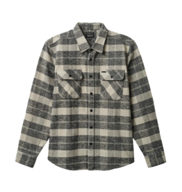 BRIXTON BOWERY HEAVYWEIGHT FLANNEL - BLACK/CHARCOAL