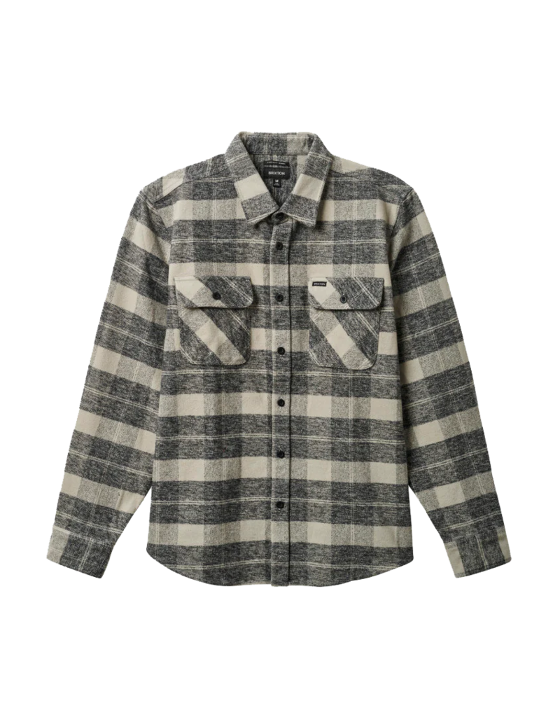 BRIXTON BOWERY HEAVYWEIGHT FLANNEL (BLACK/CHARCOAL)