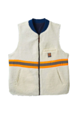 BRIXTON BUILDERS ABRAHAM REV VEST (RINSE DENIM/SHERPA)