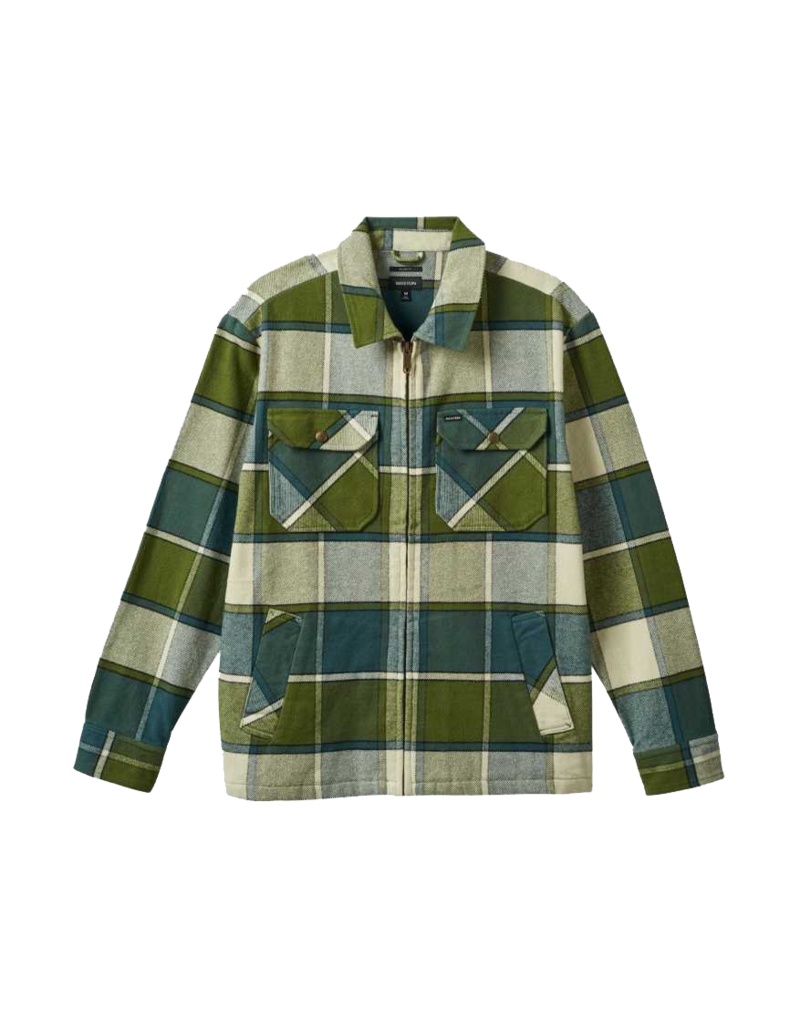 BRIXTON MOTOR ZIP JACKET (BLUE MIRAGE/DILL PLAID)