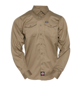 DIXXON MENS WORKFORCE L/S SHIRT - KHAKI