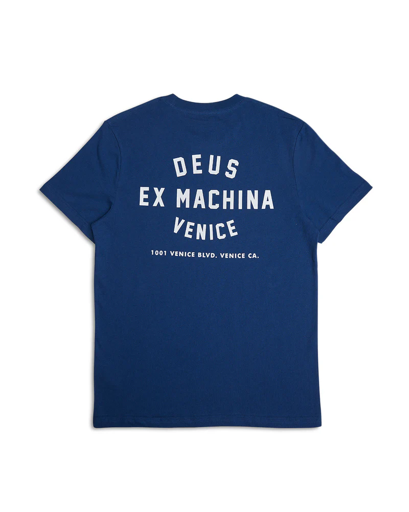 DEUS EX MACHINA VENICE SKULL TEE - MECHANIC BLUE