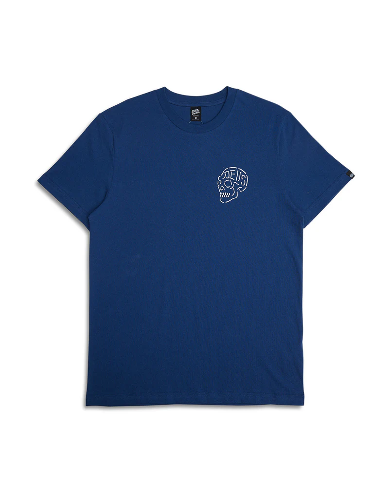 DEUS EX MACHINA VENICE SKULL TEE (MECHANIC BLUE)