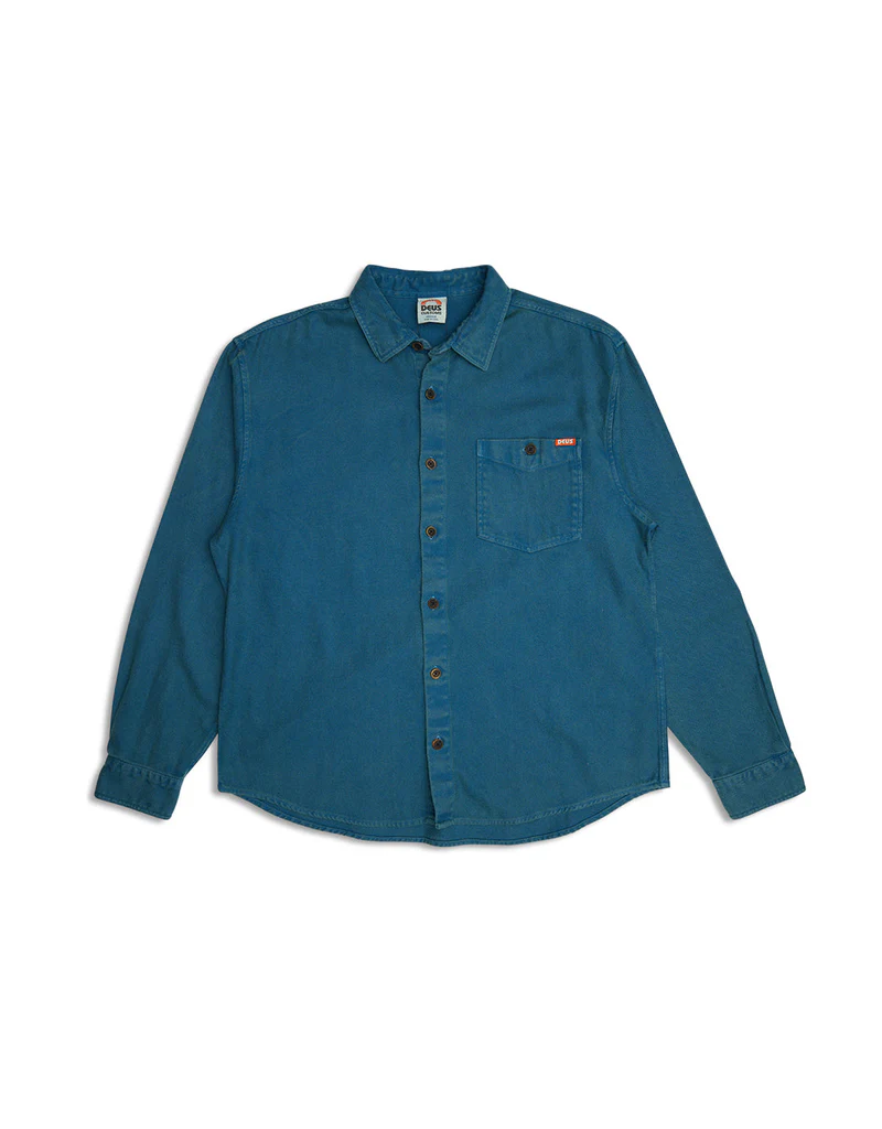 DEUS EX MACHINA KEON FLANNEL SHIRT (MOROCCAN BLUE)