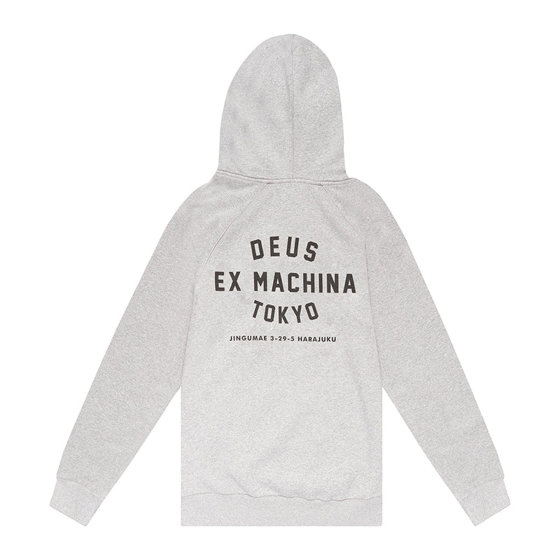 DEUS EX MACHINA TOKYO ADDRESS HOODIE - GREY MARLE