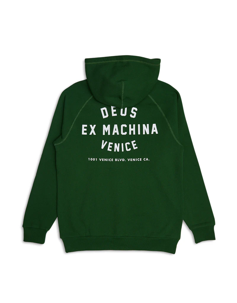 DEUS EX MACHINA VENICE ADDRESS HOODIE (HILLSIDE GREEN)