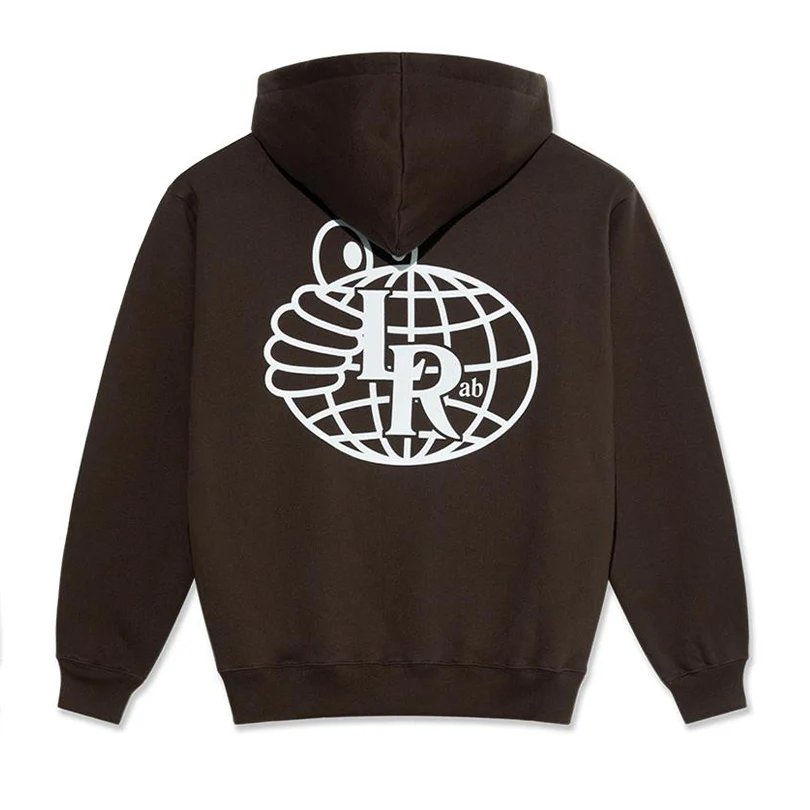 LAST RESORT AB ATLAS MONOGRAM HOODIE - DARK BROWN