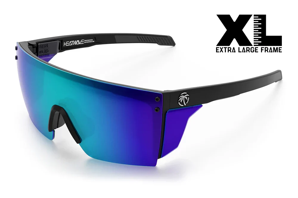 HEAT WAVE VISUAL PERFORMANCE XL LAZER FACE Z87+ (BLACK-GALAXY BLUE POLARIZED)