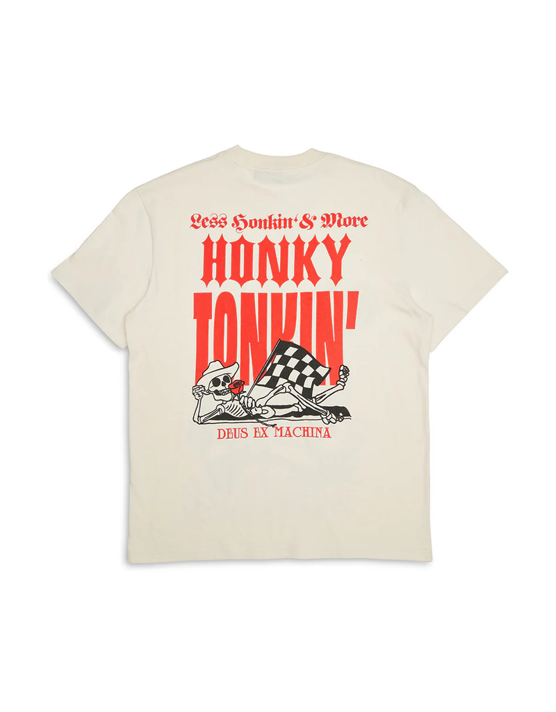 DEUS EX MACHINA HONKY TONKIN TEE (DIRTY WHITE)