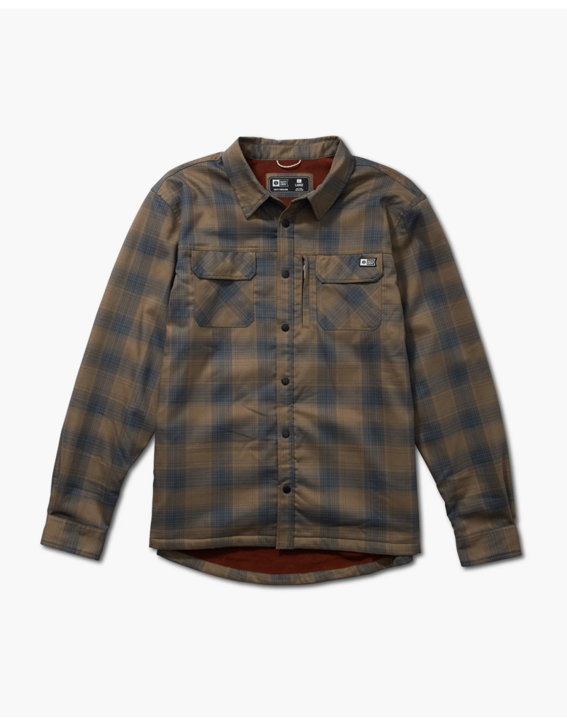 SALTY CREW FATHOM L/S TECH SHACKET (PEWTER)