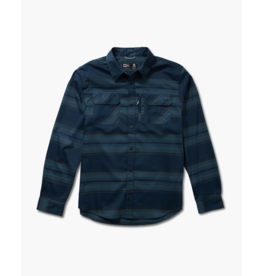 SALTY CREW FATHOM L/S TECH FLANNEL - DARK SLATE