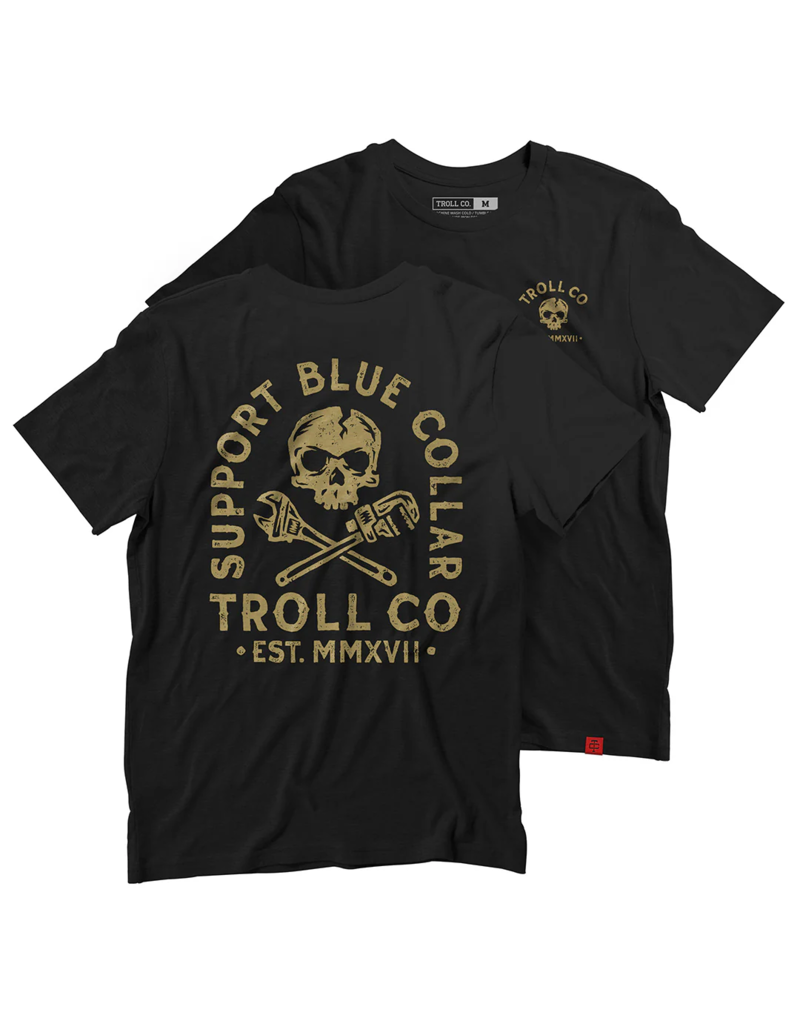 TROLL CO. SBC CROSSED TEE (BLACK)