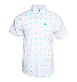 DIXXON MENS EXECUTIVE PARTY SHIRT - WHITE/TIFFANY