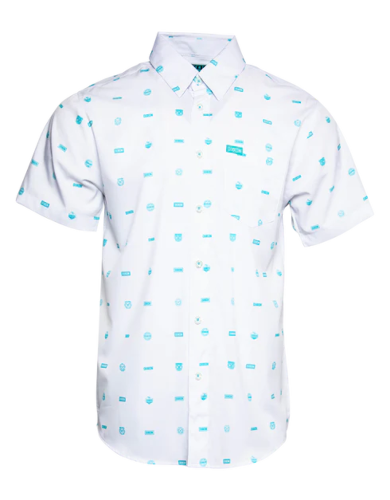 DIXXON MENS EXECUTIVE PARTY SHIRT (WHITE/TIFFANY)