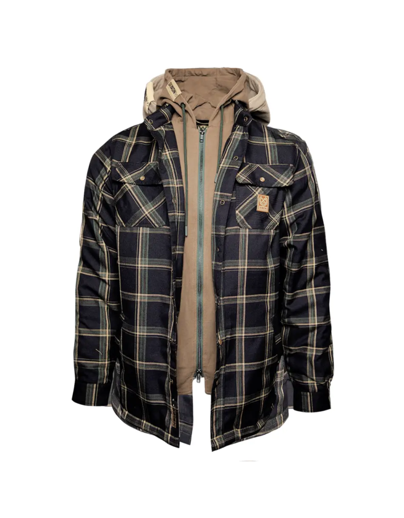 DIXXON MENS EDC HOODED FLANNEL JACKET (ASSORTED)