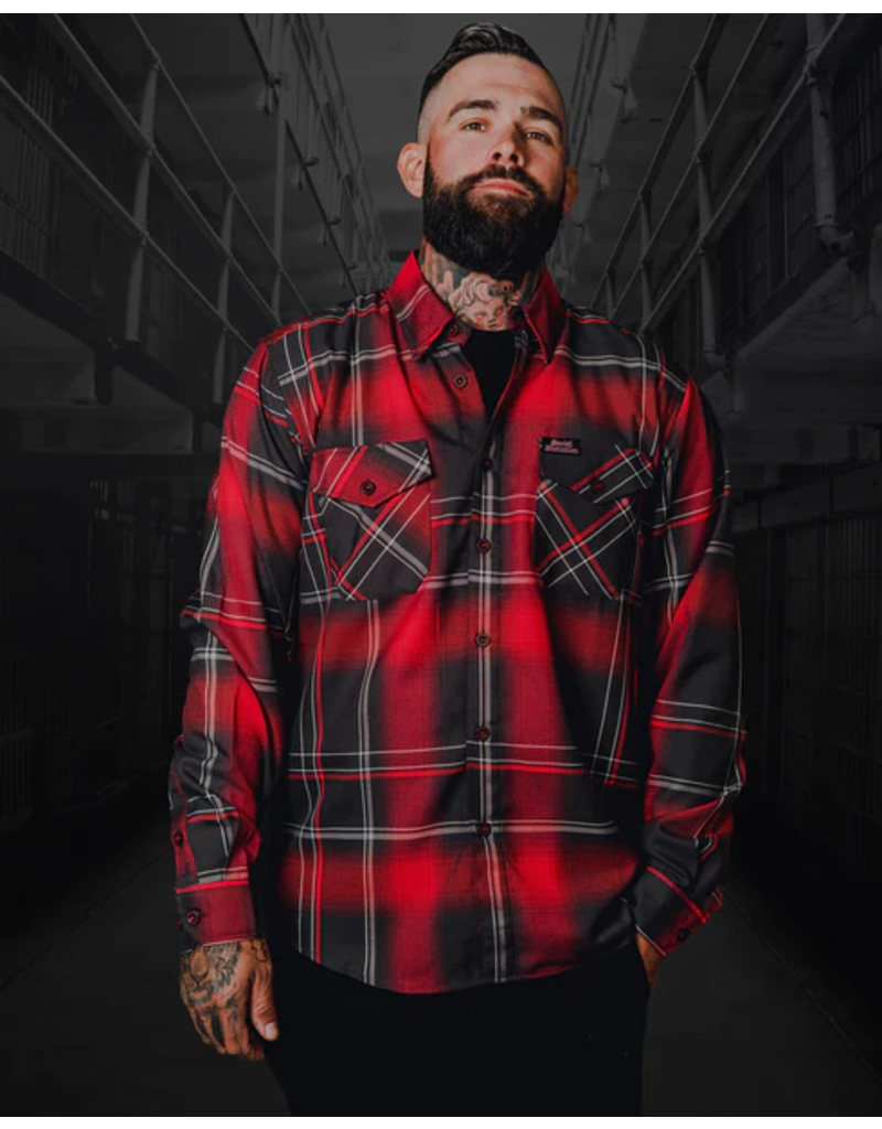 DIXXON MENS SOCIAL DISTORTION PRISON BOUND FLANNEL (ASSORTED)